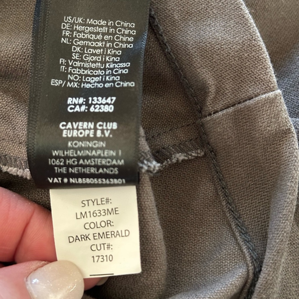 Liverpool Ruffle Hem Utility Jacket – “Dark Emerald” Gray Chic - Picture 7 of 10